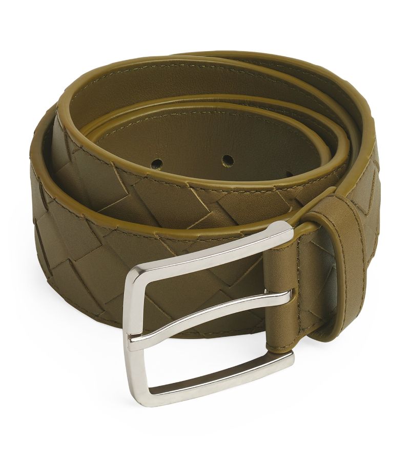 Bottega Veneta Bottega Veneta Leather Intrecciato Belt