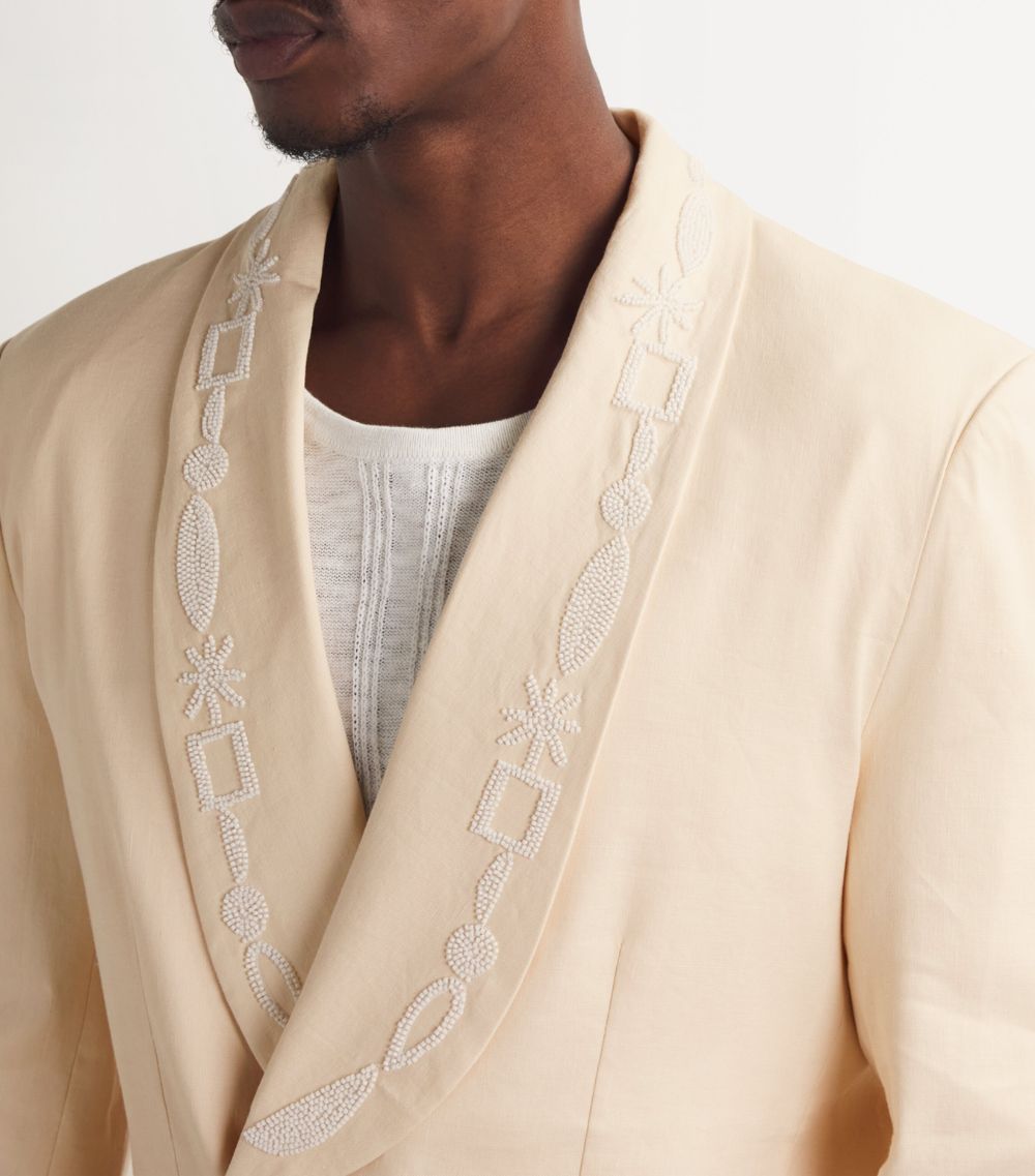 Commas Commas Linen-Blend Blazer