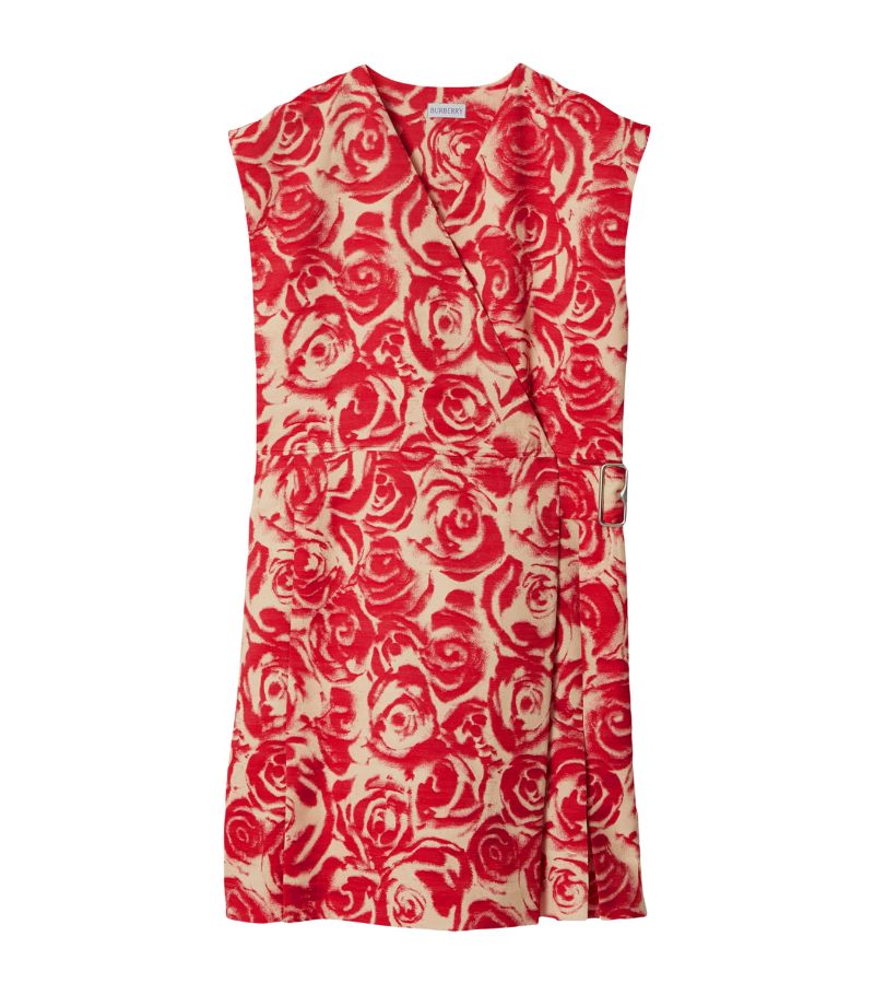 Burberry Burberry Rose Print Mini Dress