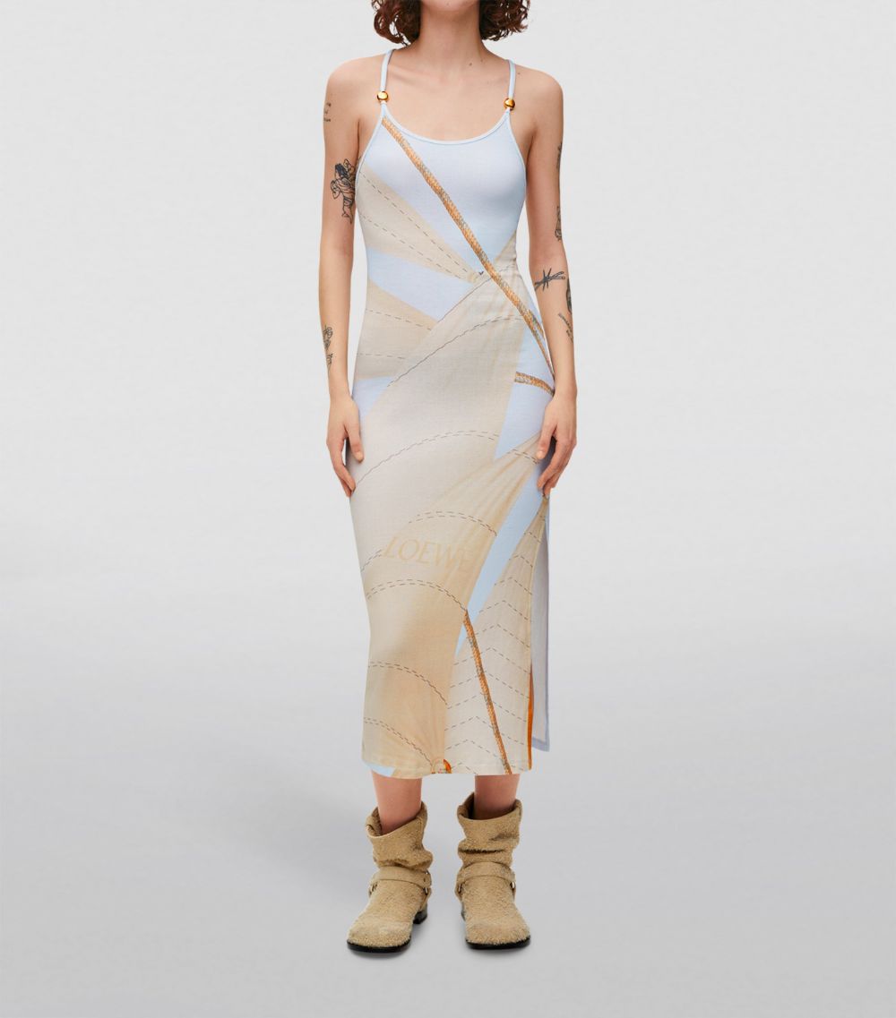 Loewe Loewe X Paula'S Ibiza Sail Print Midi Dress