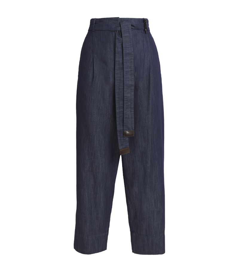 Max Mara Max Mara Denim Cropped Cigarette Trousers