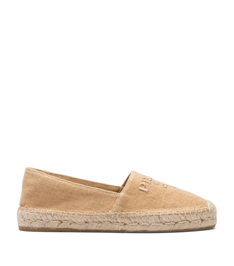 Prada Prada Linen Logo Espadrilles