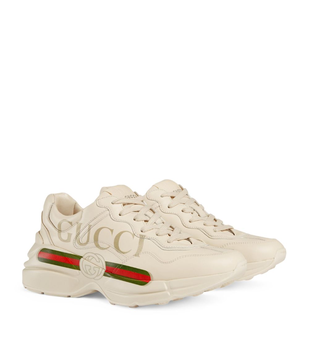 Gucci Gucci Leather Rhyton Sneakers