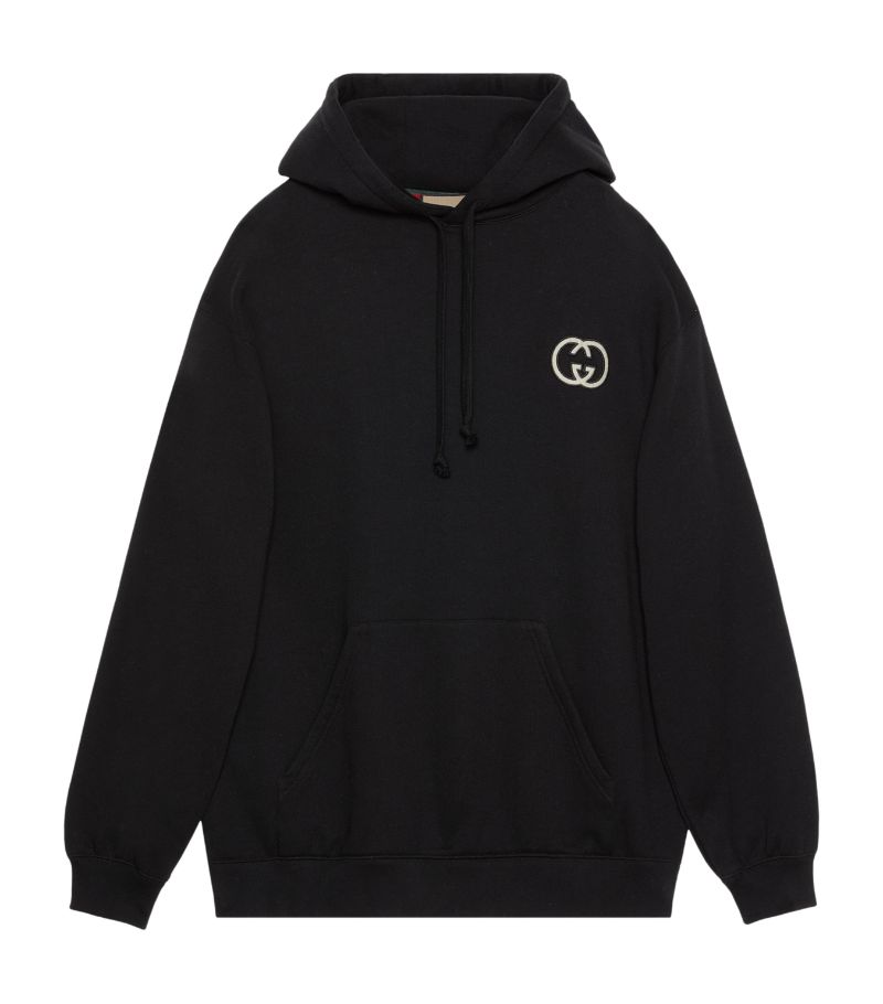 Gucci Gucci Cotton Logo-Patch Hoodie