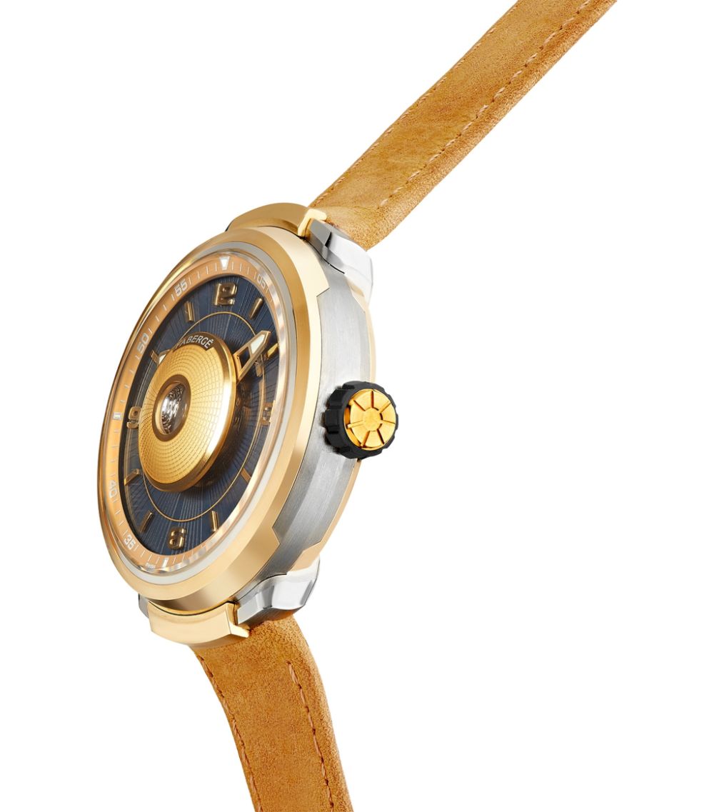 Fabergé Fabergé Yellow Gold and Titanium Visionnaire DTZ Watch 43mm