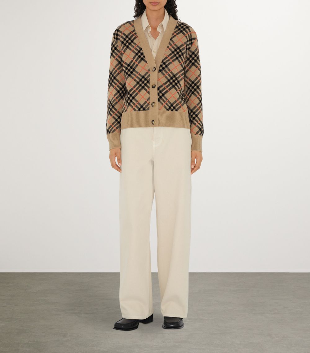 Burberry Burberry Cashmere Check Cardigan