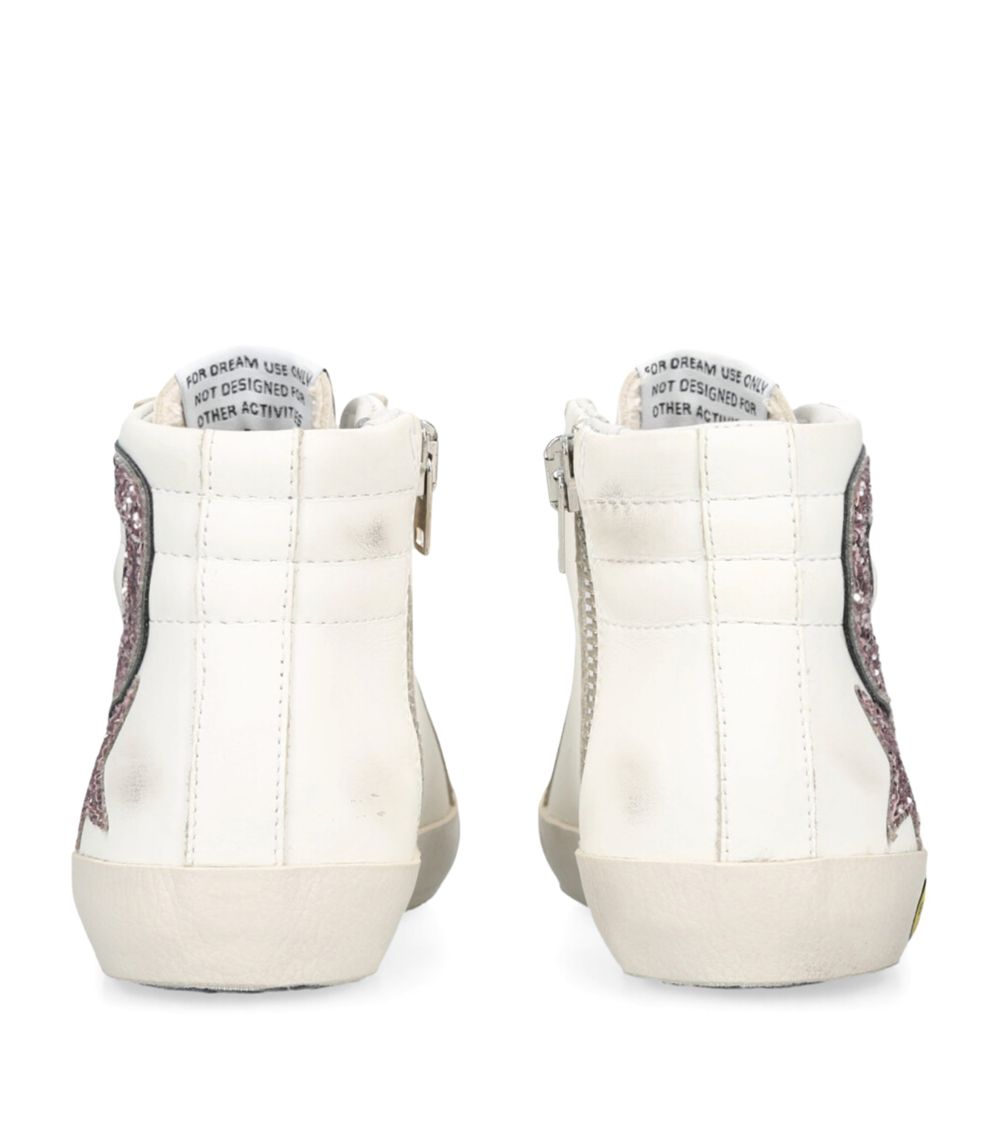 Golden Goose Golden Goose Leather Slide High-Top Sneakers