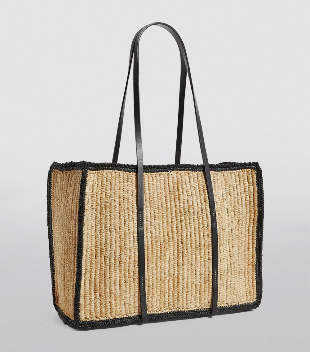 Demellier Demellier Raffia-Leather Capri Tote Bag