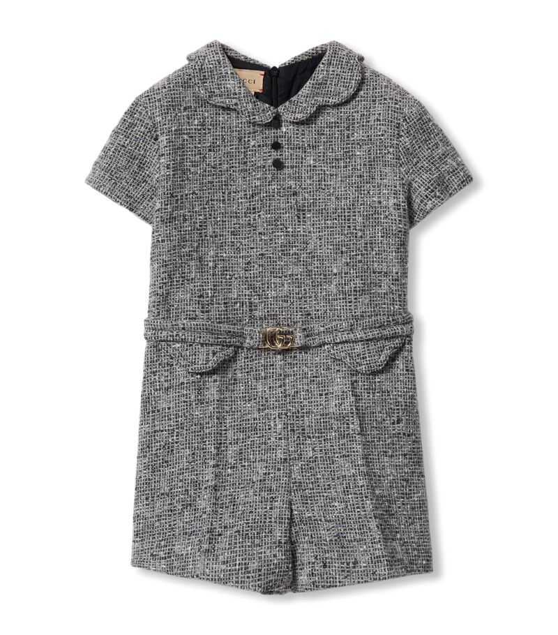 Gucci Gucci Kids Wool Tweed Playsuit (4-10 Years)