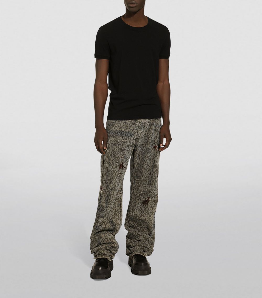 Dolce & Gabbana Dolce & Gabbana Logo Print Cargo Trousers