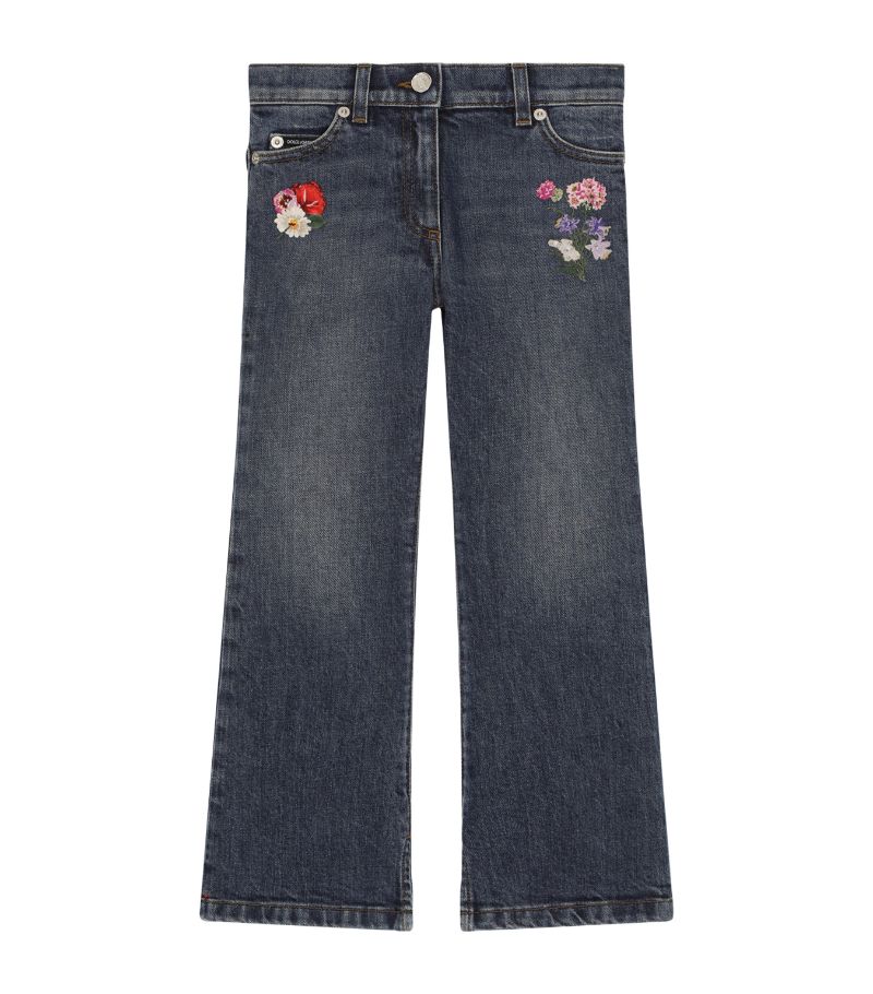 Dolce & Gabbana Dolce & Gabbana Kids Embroidered Flared Jeans (2-6 Years)