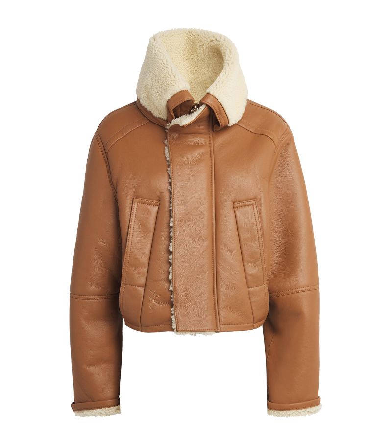 Victoria Beckham Victoria Beckham Leather-Shearling Jacket