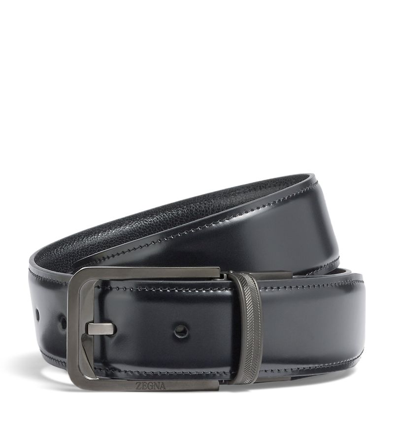 zegna Zegna Leather Reversible Belt