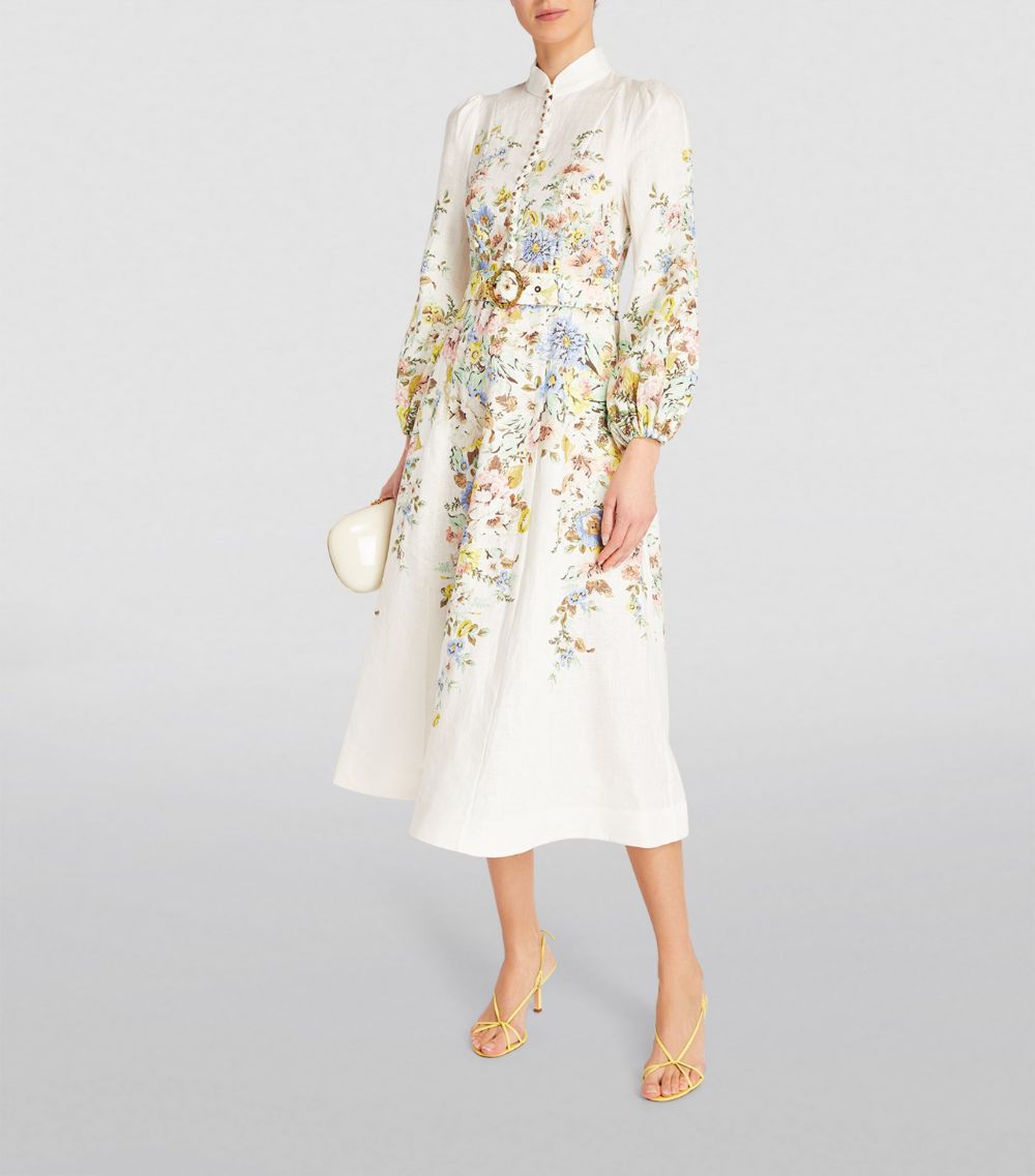 Zimmermann Zimmermann Mini Belted Floral Dress