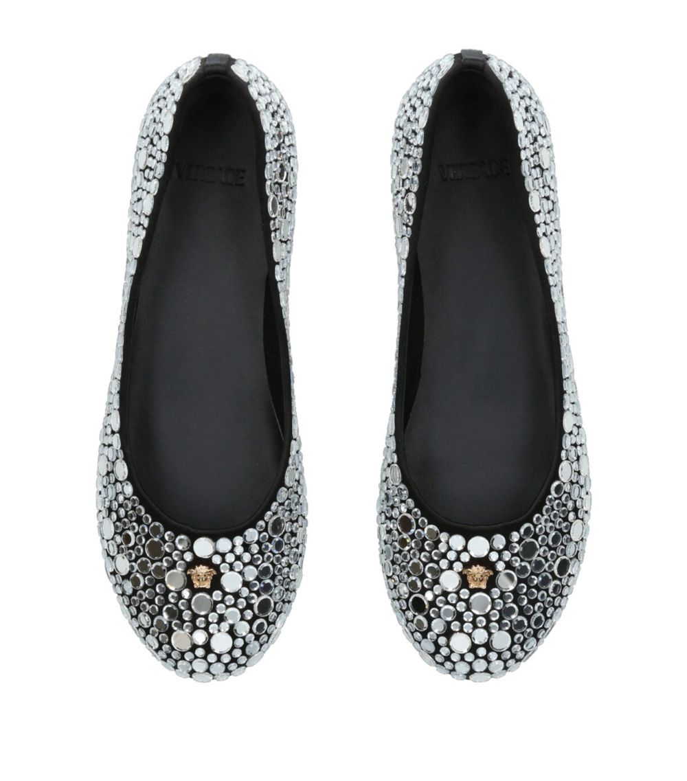 Young Versace Versace Kids Embellished Ballet Flats