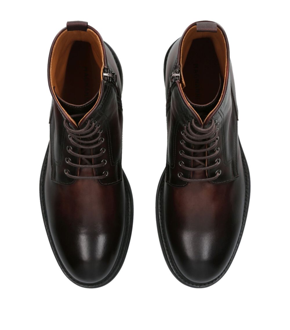 Magnanni Magnanni Leather Army Biker Boots