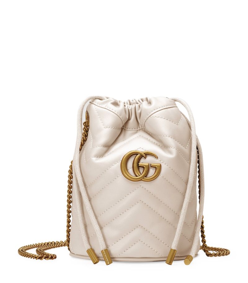 Gucci Gucci Mini Leather Gg Marmont Bucket Bag