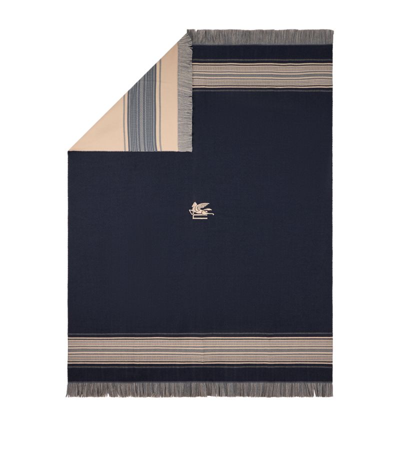 Etro Etro Wool Pegaso Throw (140Cm X 180Cm)