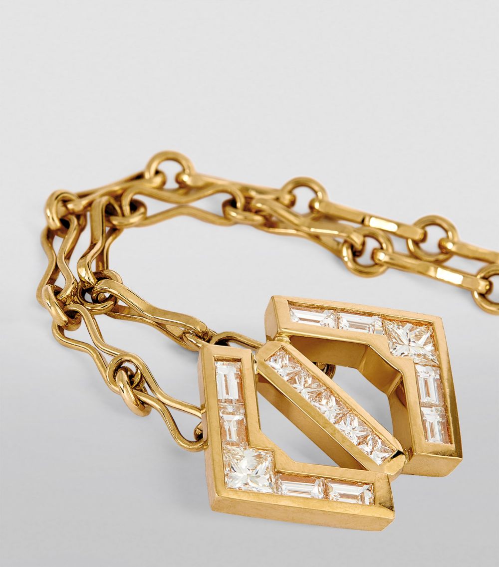 Azlee Azlee Yellow Gold And Diamond Glow Necklace