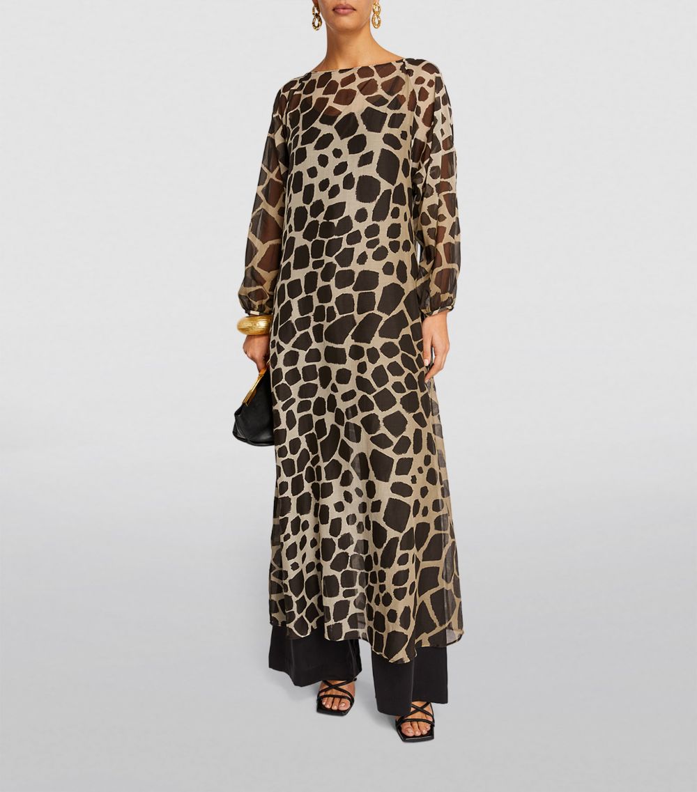 Max Mara Max Mara Cotton-Silk Animal Print Dress