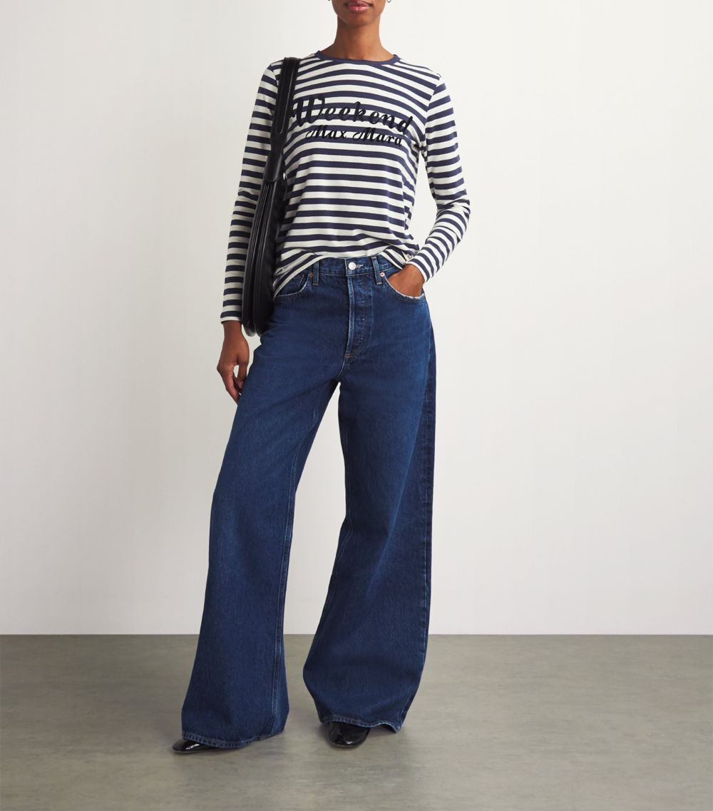 Weekend Max Mara Weekend Max Mara Stretch-Cotton Striped T-Shirt