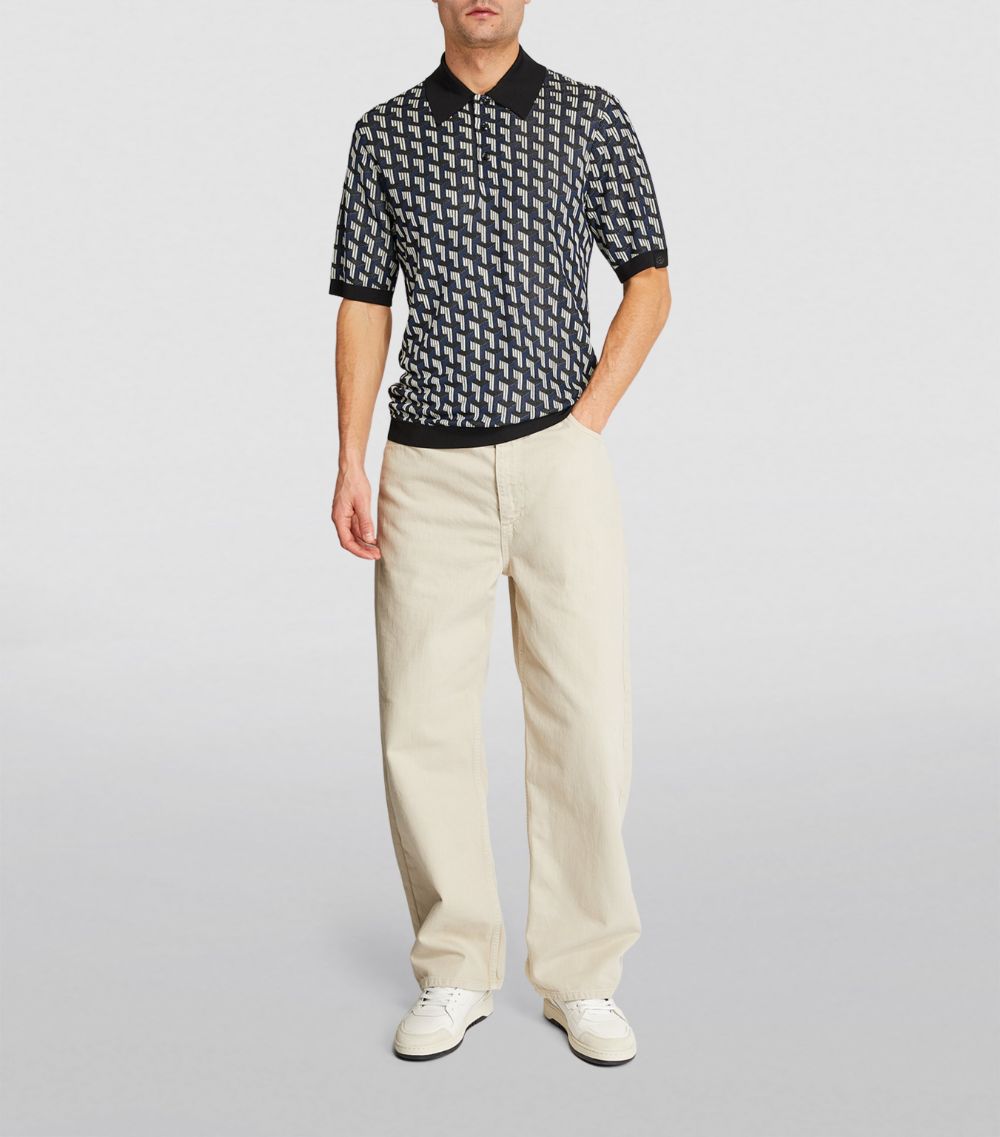 Rag & Bone rag & bone Geometric Print Polo Shirt