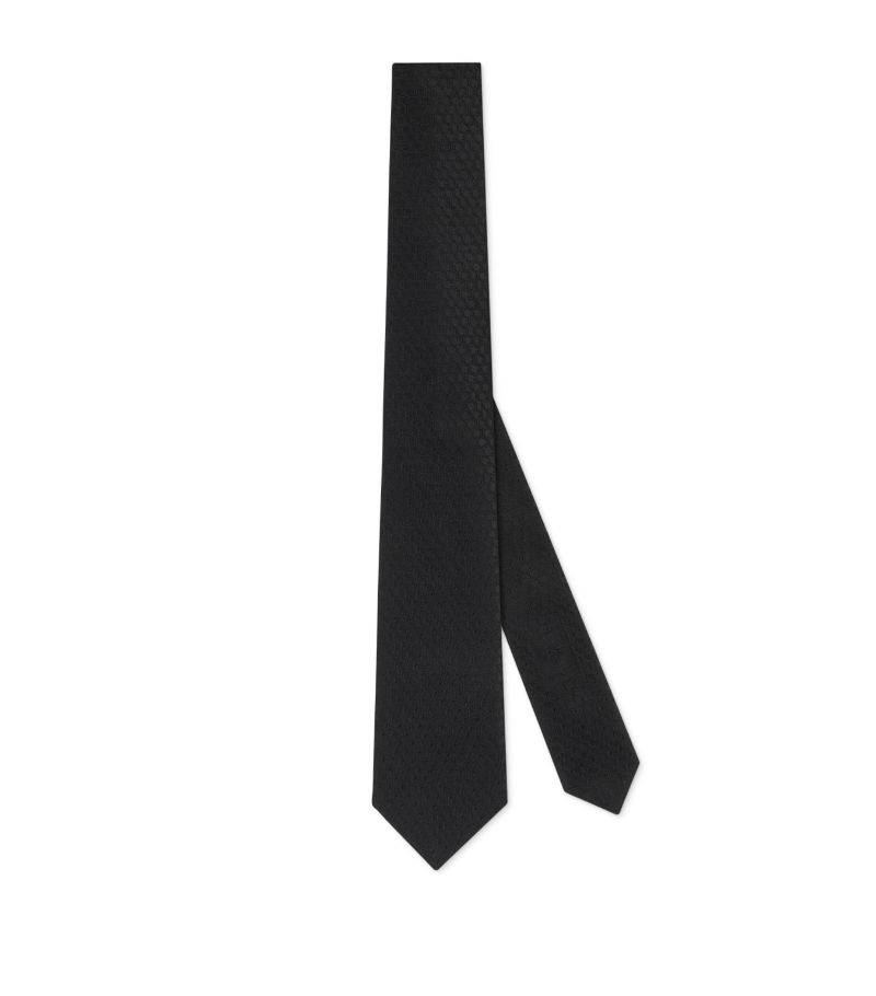 Gucci Gucci Silk Logo Jacquard Tie