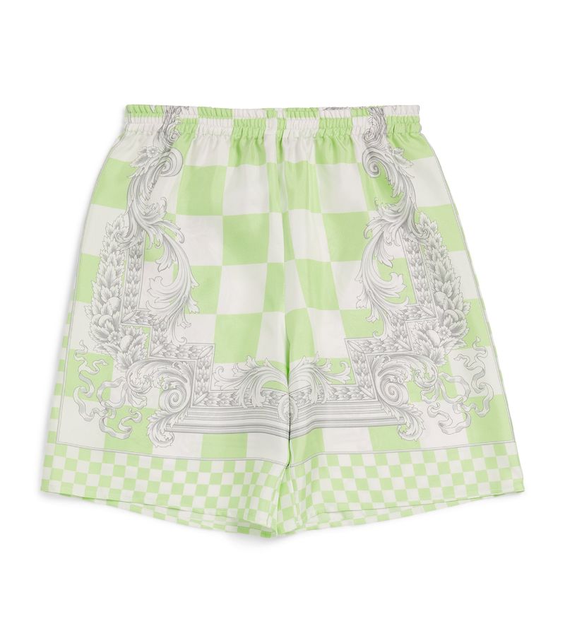 Young Versace Versace Kids Silk Baroque Print Shorts (4-12 Years)