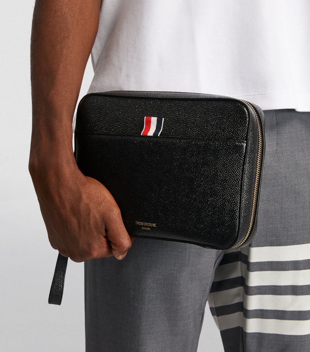 Thom Browne Thom Browne Grained Leather Dopp Kit