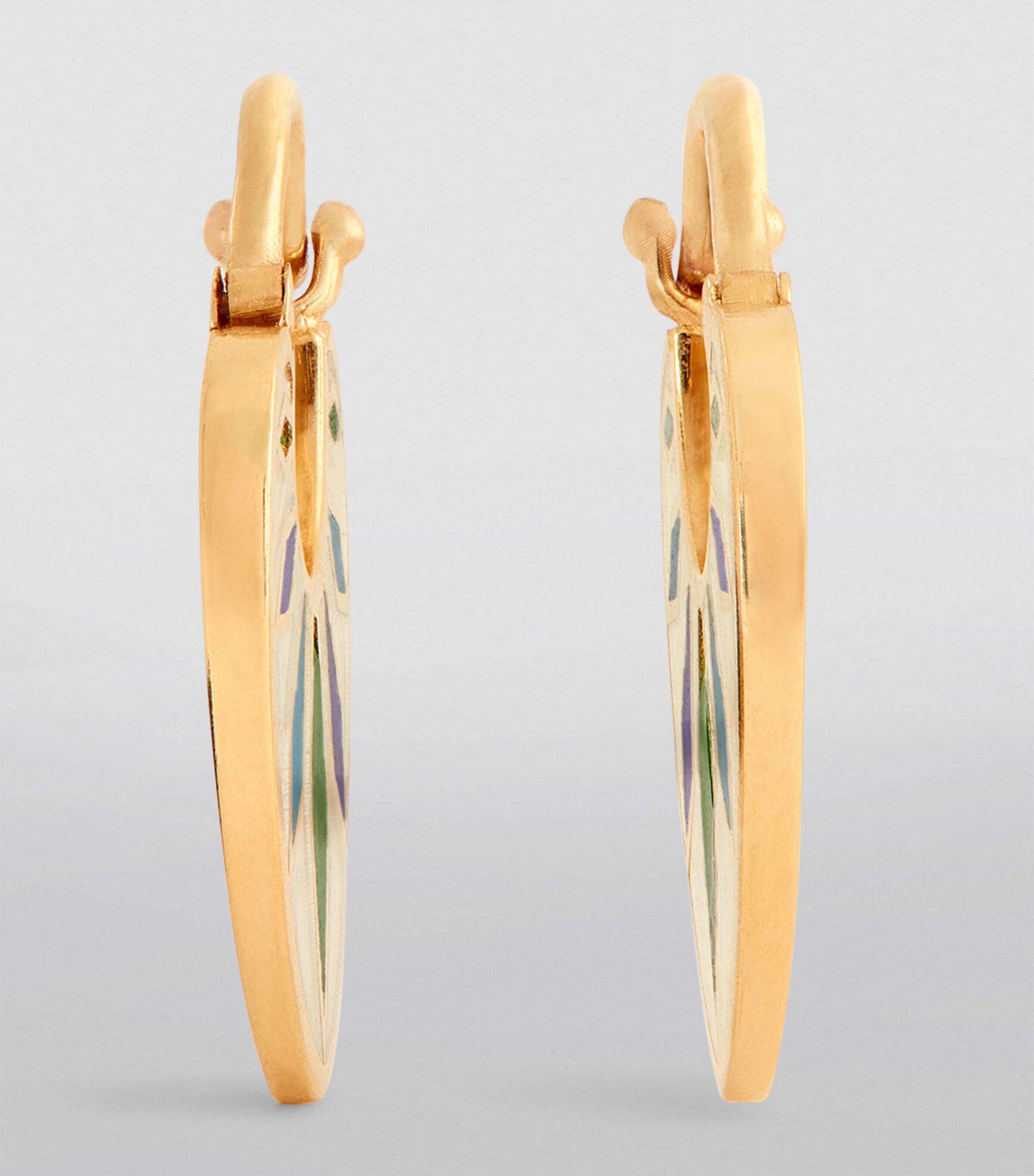 L'Atelier Nawbar L'Atelier Nawbar Yellow Gold and Enamel Fragments of Beirut Pop Gem Earrings