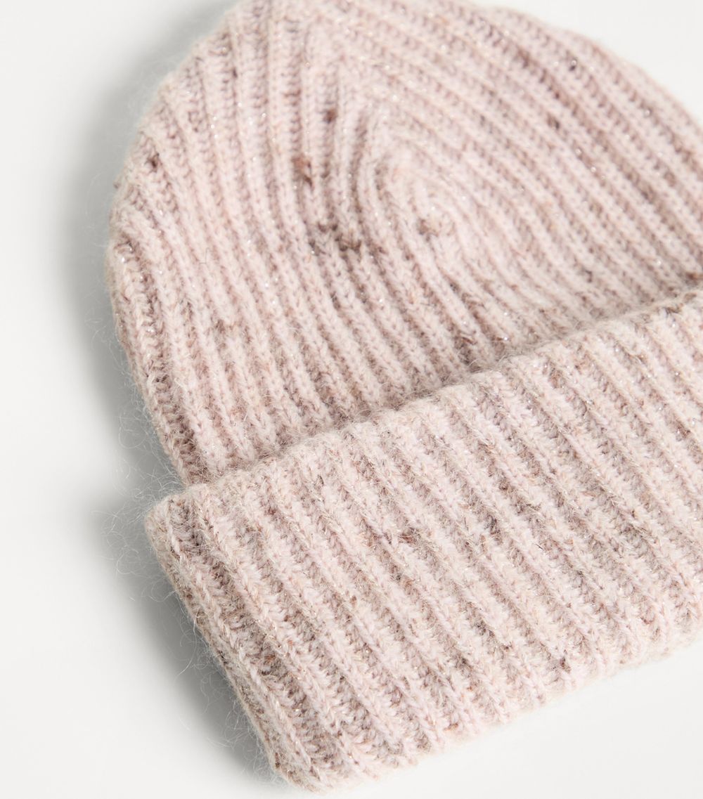 Brunello Cucinelli Kids Brunello Cucinelli Kids Wool-Blend Ribbed Beanie