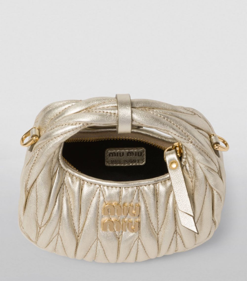 Miu Miu Miu Miu Mini Nappa Leather Wander Top-Handle Bag