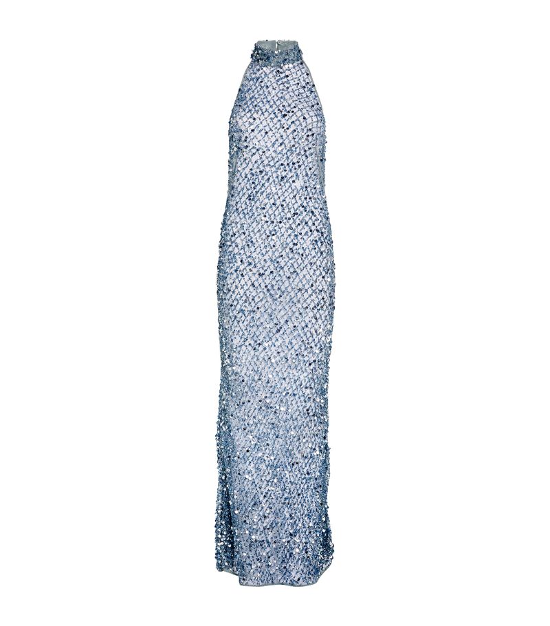 Lapointe Lapointe Sequin-Embellished Halterneck Gown