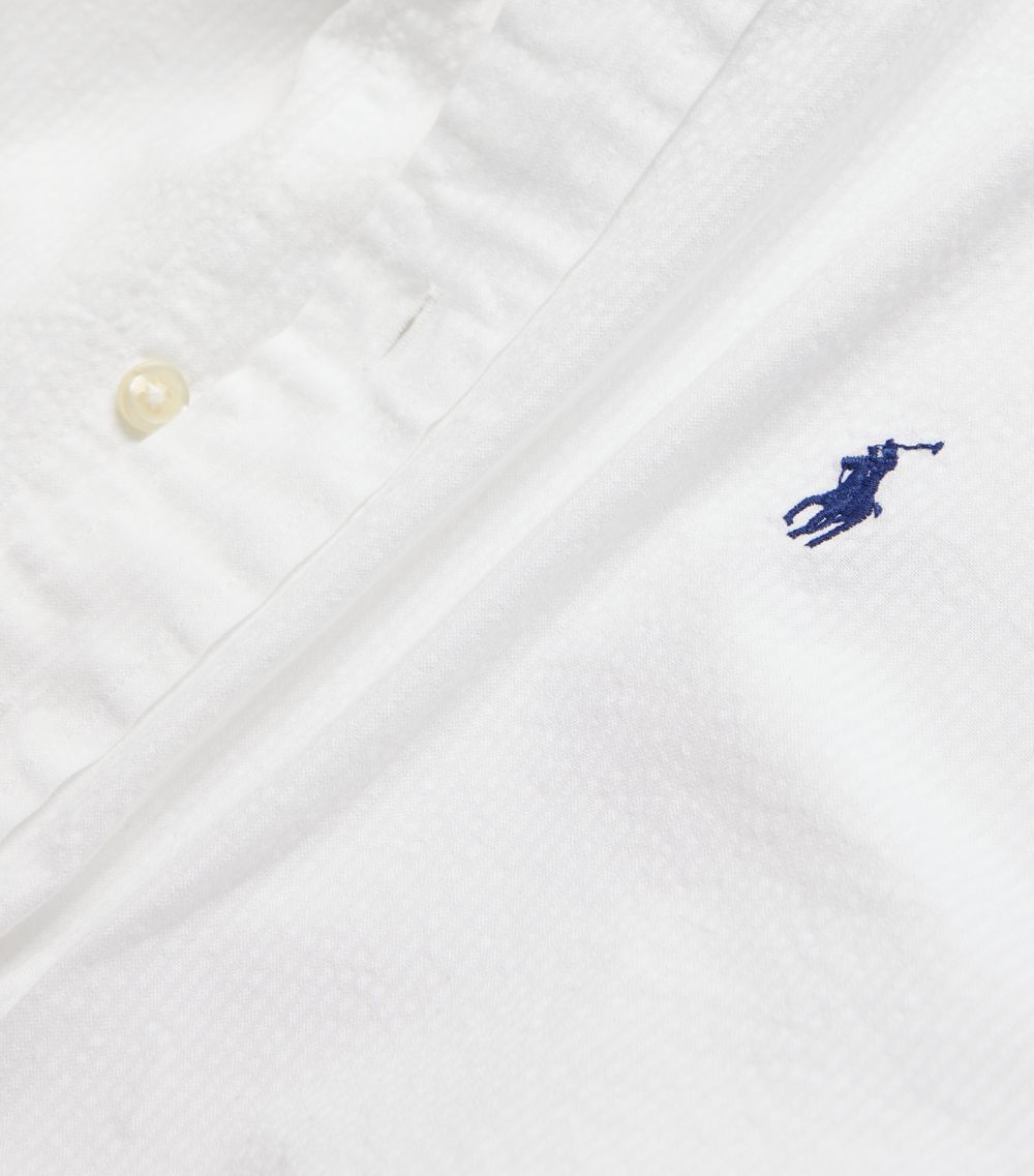 Polo Ralph Lauren Polo Ralph Lauren Seersucker Cotton Polo Pony Polo Shirt