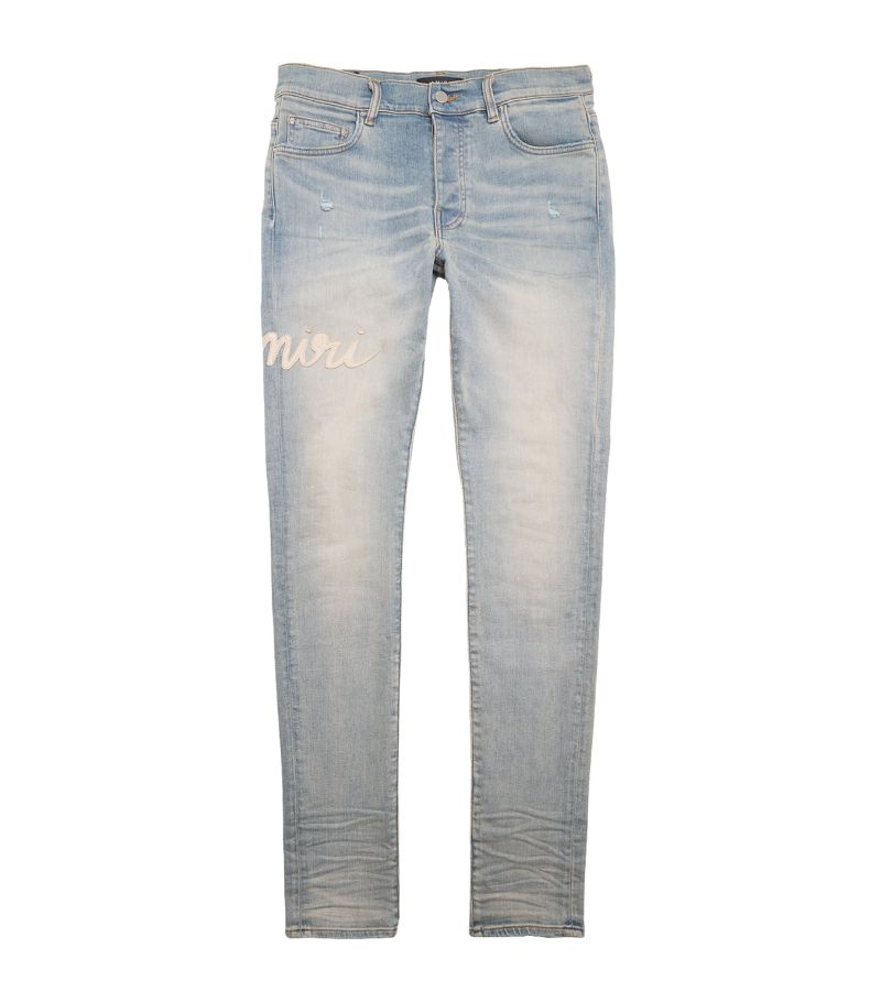 Amiri Amiri Logo Skinny Jeans