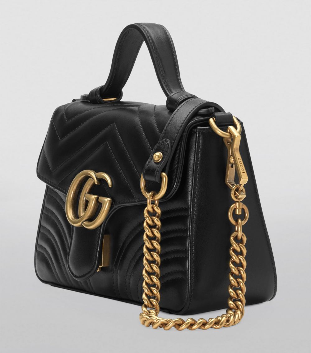 Gucci Gucci Mini Leather Gg Marmont Top-Handle Bag