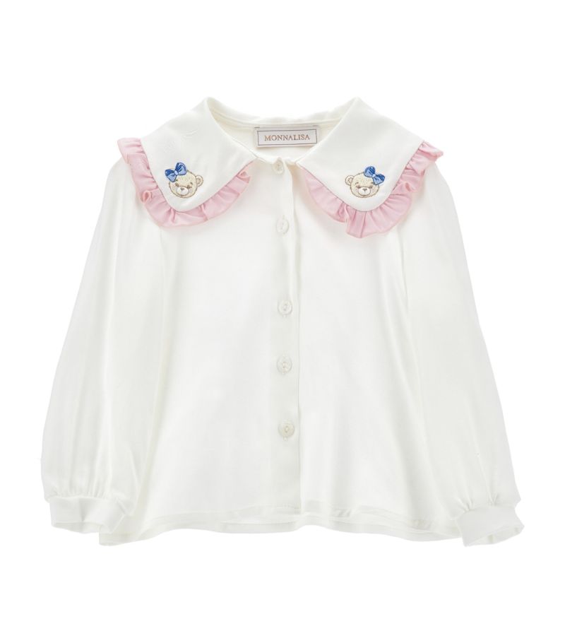 Monnalisa Monnalisa Embroidered Teddy Bear Shirt (3-36 Months)