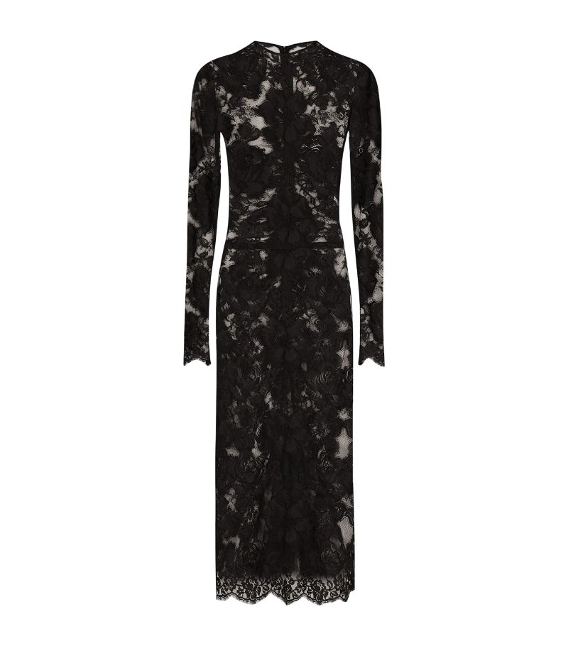 Dolce & Gabbana Dolce & Gabbana Floral Lace Midi Dress