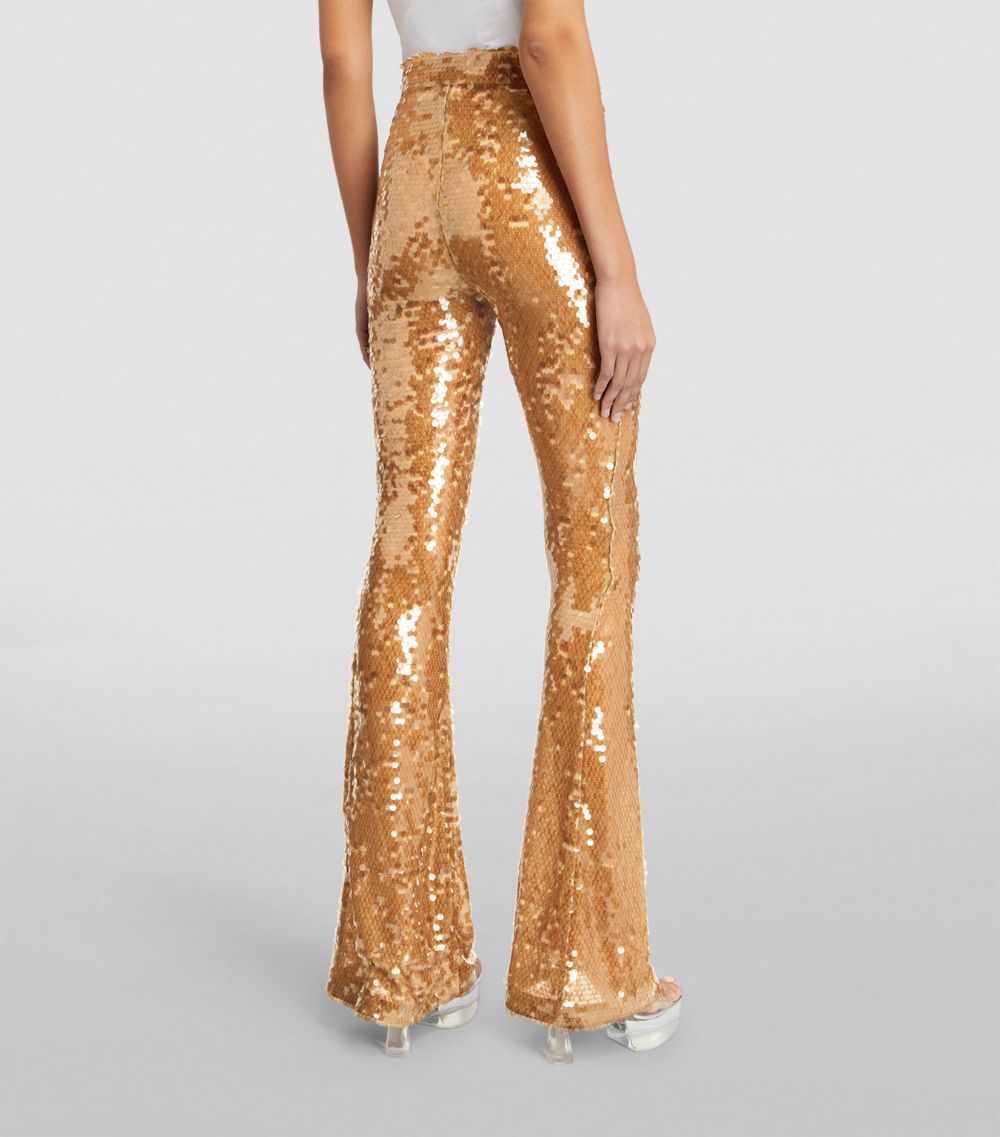  The New Arrivals Ilkyaz Ozel Sequin Colette Flare Trousers