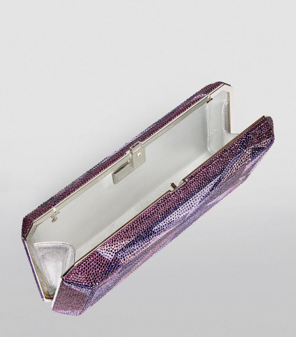 Judith Leiber Judith Leiber Rectangle Amethyst Clutch Bag