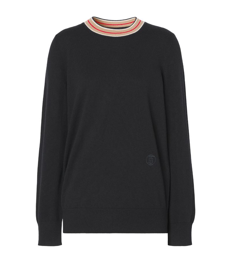 Burberry Burberry Cashmere Stripe-Trim Sweater