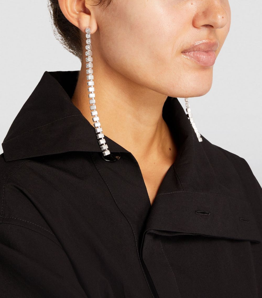 Jil Sander Jil Sander Crystal-Embellished Drop Earrings