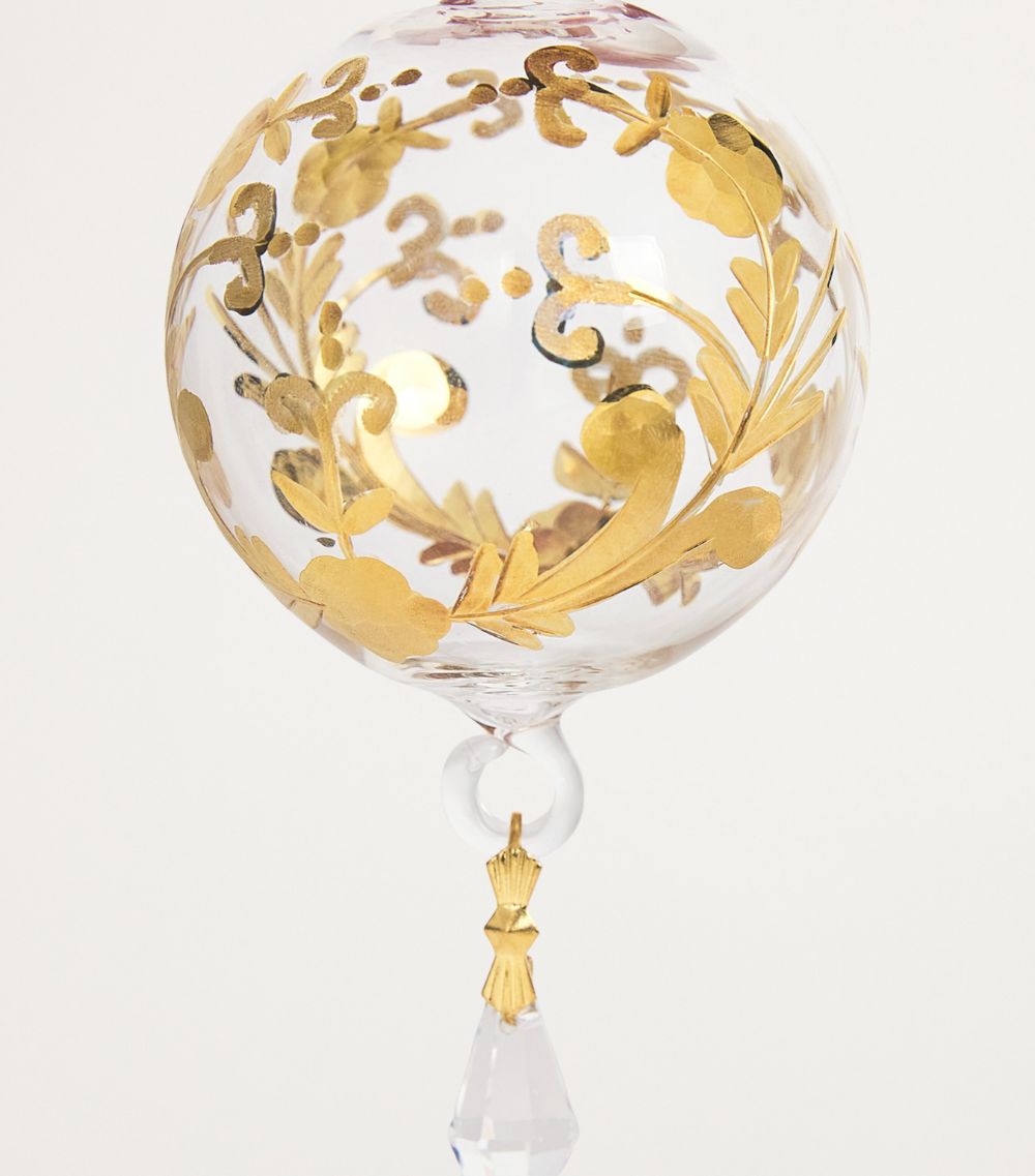 Artifactually Artifactually Glass Painted Lyre Bauble