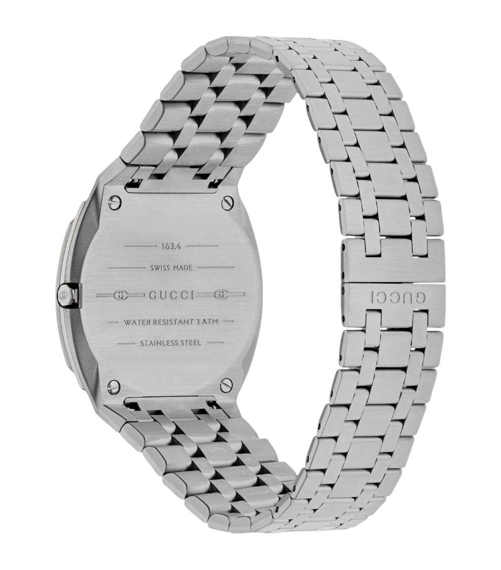 Gucci Gucci Stainless Steel And Diamond Gucci 25H Watch 34Mm