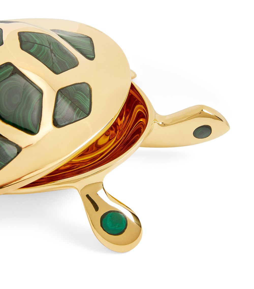 Jonathan Adler Jonathan Adler Brass and Malachite Turtle Box