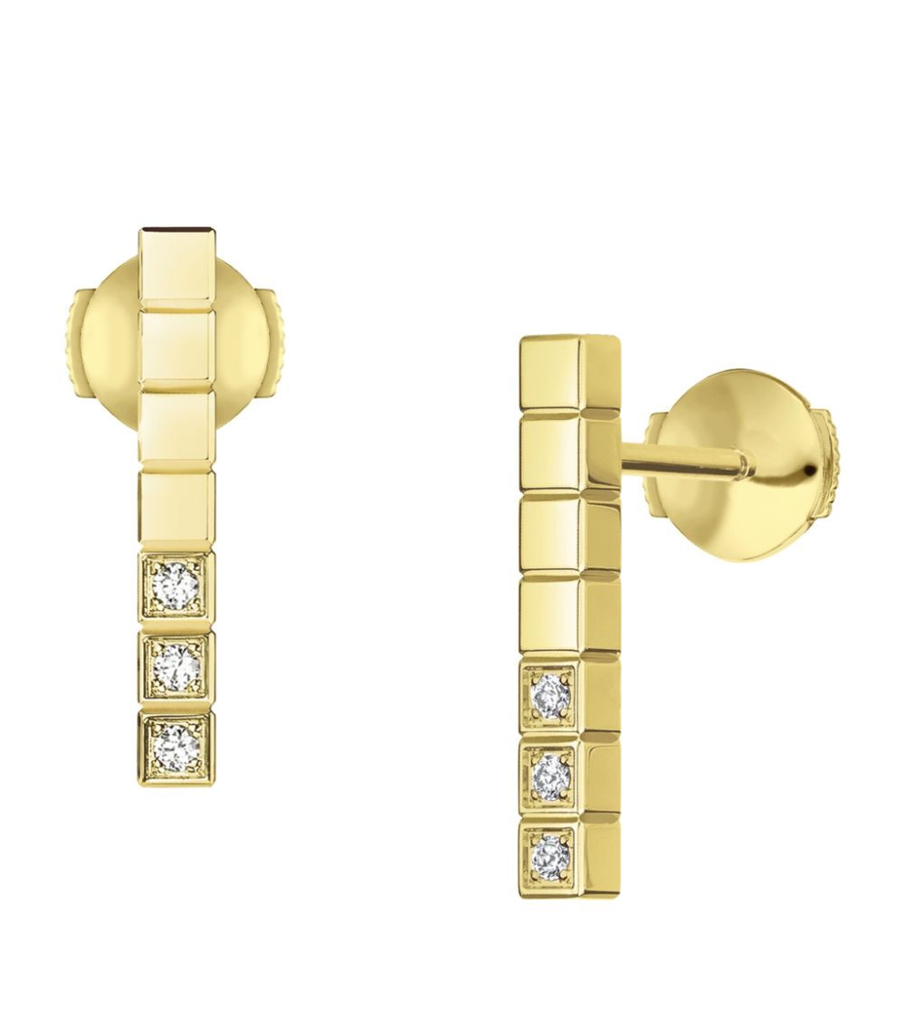 Chopard Chopard Yellow Gold And Diamond Ice Cube Earrings