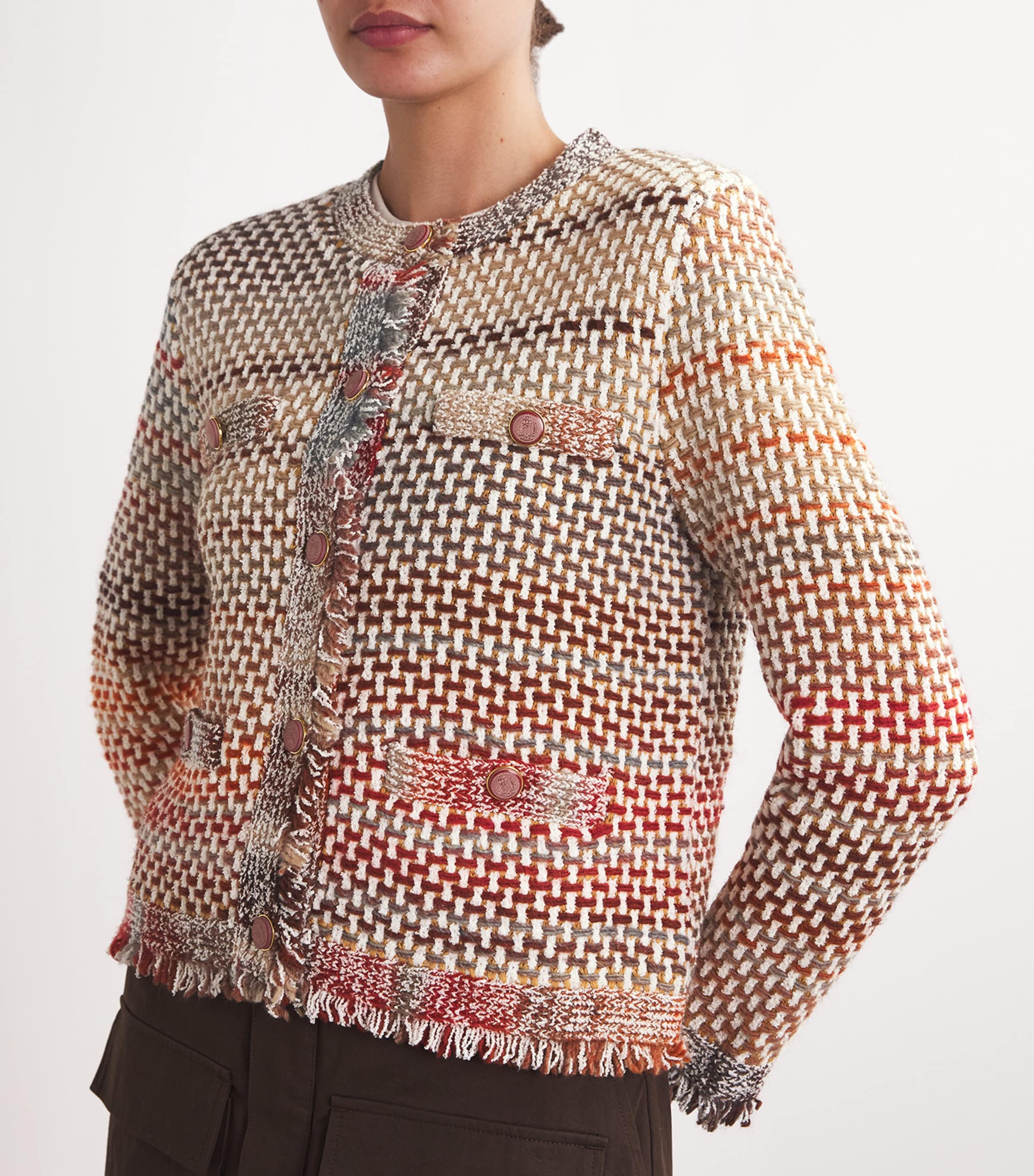 Veronica Beard Veronica Beard Tweed Frayed Sariyah Jacket