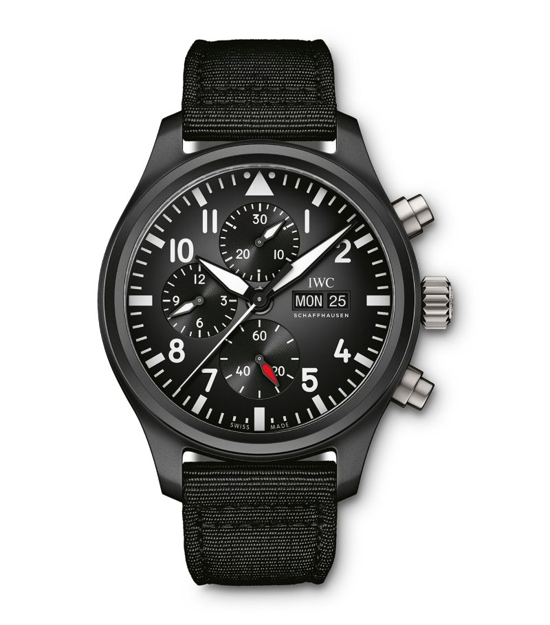 Iwc Schaffhausen Iwc Schaffhausen Ceramic Pilotâ€S Chronograph Top Gun Watch 44.5Mm