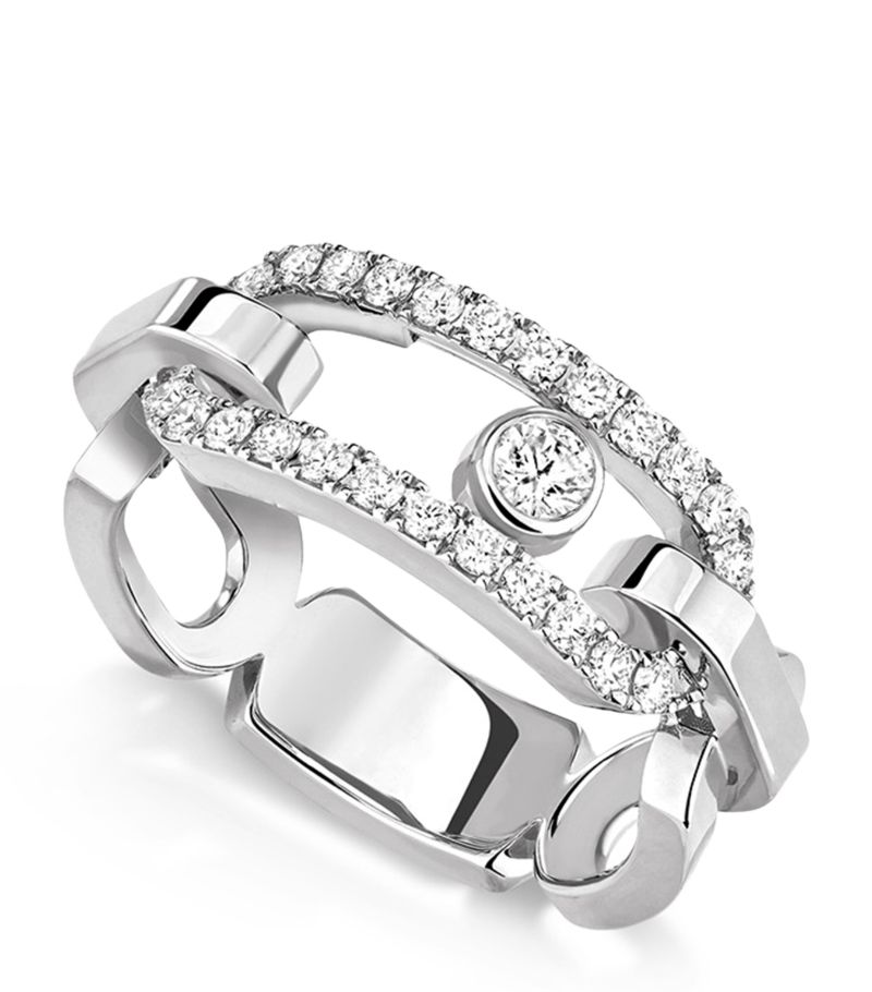 Messika Messika White Gold And Diamond Move Link Ring