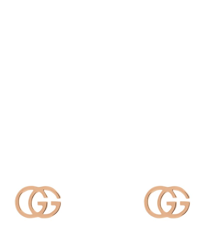 Gucci Gucci Rose Gold Double G Stud Earrings